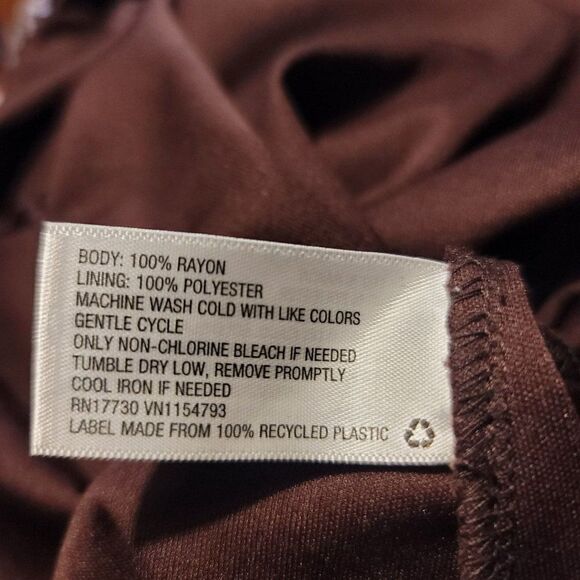 Womens Knox Rose Dress Boho Oversized Long Sleeve Mini Tunic Paisley Brown Sz S - Picture 5 of 5